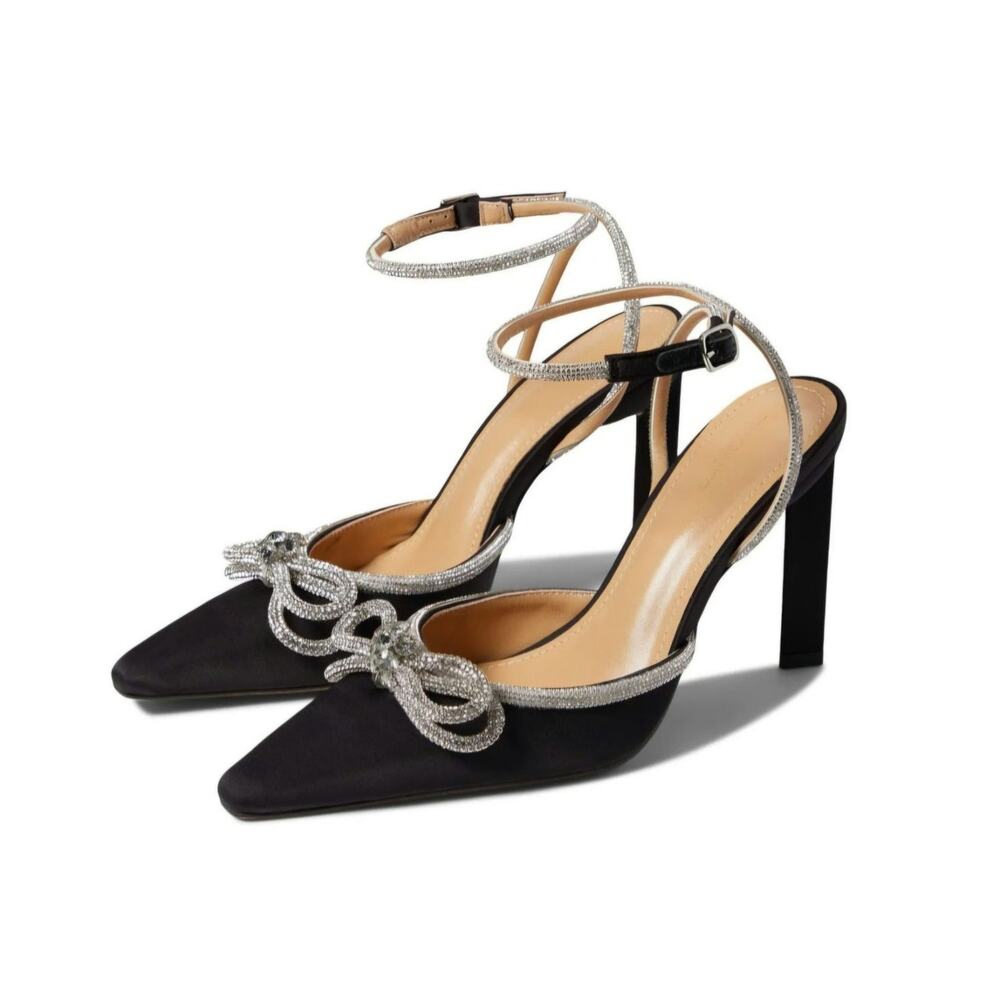 TONY BIANCO Elsie Heels Black Satin Size 9